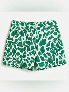 🌿 Paint the Town Green! Mauve by Anthropologie Abstract Shorts 🎨✨